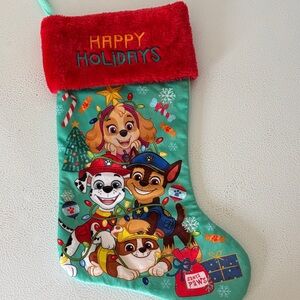 Happy Holidays Stocking with Cartoon Characters